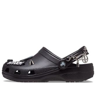 Crocs Classic Feel The Positivity Lässige Unisex-Sandalen in Schwarz 207571-001