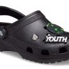 Crocs Classic Feel The Positivity Lässige Unisex-Sandalen in Schwarz 207571-001