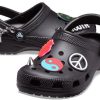 Crocs Classic Feel The Positivity Lässige Unisex-Sandalen in Schwarz 207571-001