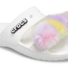Crocs Classic Fur Sure 2 Riemen Sandalen «Weiß» 207405-100