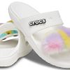 Crocs Classic Fur Sure 2 Riemen Sandalen «Weiß» 207405-100