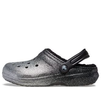 Crocs Classic Glitter Lined Clogs «Schwarz Silber» 205842-067