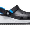 Crocs Classic Hiker Clog Sports Schwarz Blau Rot Sandalen «Black Blue Red» 206772-001