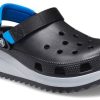 Crocs Classic Hiker Clog Sports Schwarz Blau Rot Sandalen «Black Blue Red» 206772-001