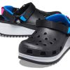 Crocs Classic Hiker Clog Sports Schwarz Blau Rot Sandalen «Black Blue Red» 206772-001