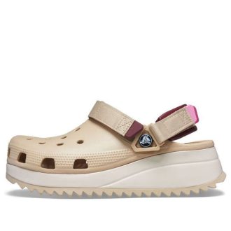 Crocs Classic Hiker Clogs «Beige Weiß Rot» 206772-212