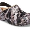 Crocs Classic Lined Bleach Dye Clogs «Schwarz Weiß Beige» 207299-001