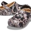 Crocs Classic Lined Bleach Dye Clogs «Schwarz Weiß Beige» 207299-001