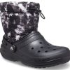 Crocs Classic Lined Neo Puff Tie Dye Stiefel «Schwarz Weiß» 207328-001