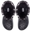 Crocs Classic Lined Neo Puff Tie Dye Stiefel «Schwarz Weiß» 207328-001