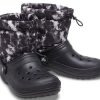 Crocs Classic Lined Neo Puff Tie Dye Stiefel «Schwarz Weiß» 207328-001
