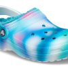 Crocs Classic Lined Solarized Clogs «Weiß Blau Aqua» 207560-4SU
