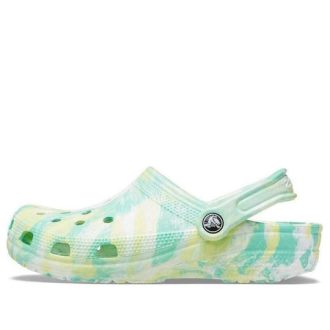 Crocs Classic Marbled Clogs «Grün Gelb» 206867-3U5