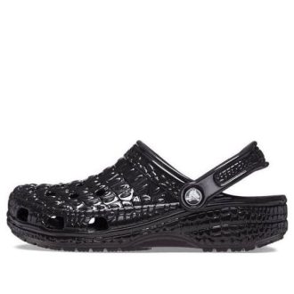 Crocs Classic Metallic Crocskin Clogs «Schwarz» 209093-040