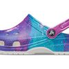 Crocs Classic Pattern Weiß-Lila Sandalen «Weiß-Lila» 206565-14N