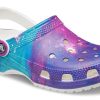 Crocs Classic Pattern Weiß-Lila Sandalen «Weiß-Lila» 206565-14N