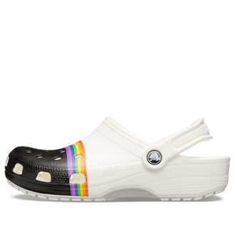 Crocs Classic Rainbow Pride Clogs «Weiß Schwarz» 205971-94S