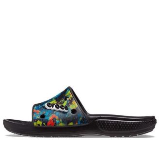 Crocs Classic Tie-Dye Graphic Slide «Schwarz» 206520-988