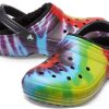 Crocs Classic Tie Dye Stay Warm Cozy Crocs Sport-Hausschuhe Unisex Lila Rot 206341-988