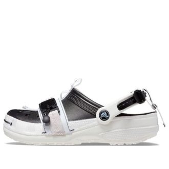 Crocs Classic Zip Tie Buckle Clogs «Schwarz Weiß» 208127-066