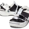 Crocs Classic Zip Tie Buckle Clogs «Schwarz Weiß» 208127-066