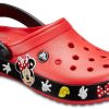 Crocs Crocband Cartoon Mickey Mouse Verschleißfeste Unisex-Sandalen in Rot und Schwarz «Red Black» 204936-90H