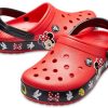 Crocs Crocband Cartoon Mickey Mouse Verschleißfeste Unisex-Sandalen in Rot und Schwarz «Red Black» 204936-90H