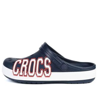 Crocs Crocband Logo Clogs «Marineblau Weiß» 205568-462