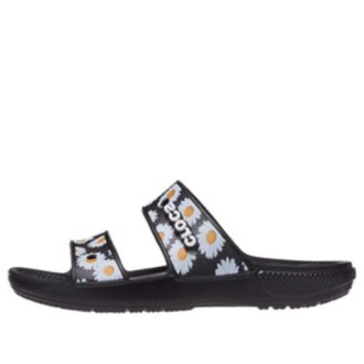 Crocs Daisy Leichte, verschleißfeste Sport-Hausschuhe Unisex Schwarz Weiß 207284-0ZI