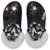 Crocs Disco Classic Lined Disco Glitter Clogs «Schwarz Weiß» 208075-0ZS