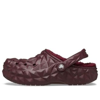 Crocs Gefütterte geometrische Clogs «Dark Cherry» 210069-6WD