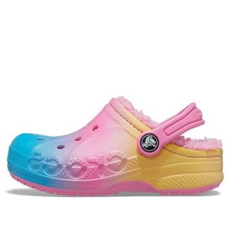 Crocs (GS) Baya bedruckte gefütterte Clogs «Pink Lemonade Multi» 205888-6SO