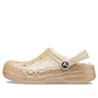 Crocs (GS) Baya gefütterte Glitzer-Clogs «Gold» 207656-11S