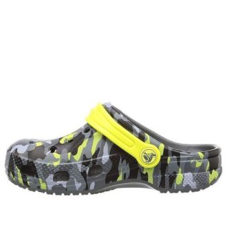 Crocs (GS) Baya Seasonal Graphic Clogs «Grau Schwarz Gelb» 205484-0DA