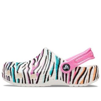 Crocs (GS) Classic Animal Print Clogs «Weiß Multi» 207600-94S