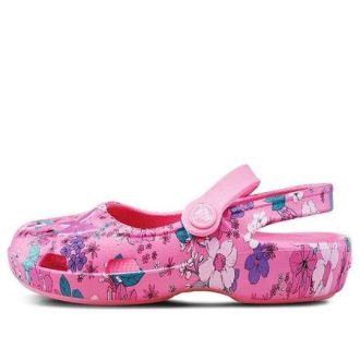 Crocs (GS) Classic Charm Mary Jane Sandalen «Pink Purple» 206364-669