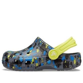 Crocs (GS) Classic Classic Printed Clogs «Charcoal Citrus Croslite» 205813-00T