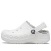 Crocs (GS) Classic Clog Stay Warm Lightweight Weiß Grau Sandalen «White Light Gray» 205977-11H