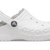 Crocs (GS) Classic Clog Stay Warm Lightweight Weiß Grau Sandalen «White Light Gray» 205977-11H