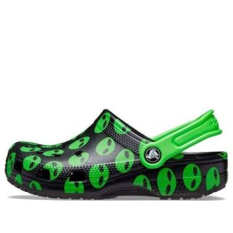 Crocs (GS) Classic Easy Icon Clogs «Schwarz Grün» 207599-001
