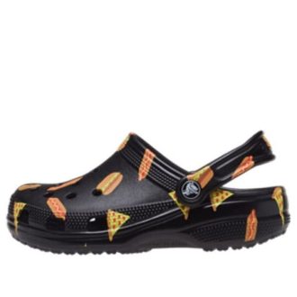 Crocs (GS) Classic Food Print Clogs «Schwarz Gelb» 207150-001