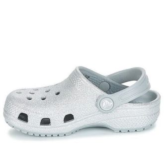 Crocs (GS) Classic Glitter Clogs «Silber» 205441-040