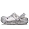 Crocs (GS) Classic Glitter Lined Clogs «Silbergrau» 205937-00N