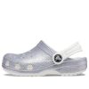 Crocs (GS) Classic Glitter Sandalen «Silberweiß» 206993-94S