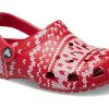 Crocs (GS) Classic Holiday Sweater Clogs «Rot Weiß» 209221-90H