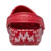 Crocs (GS) Classic Holiday Sweater Clogs «Rot Weiß» 209221-90H