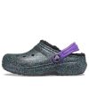 Crocs (GS) Classic Lined Clogs «Schwarz Lila Glitzer» 205937-9BD