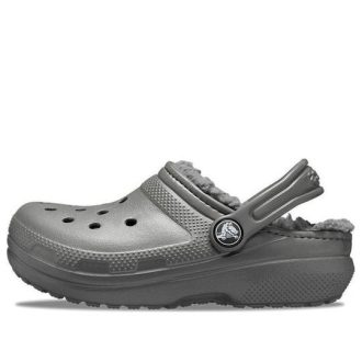Crocs (GS) Classic Lined Clogs «Slate Grey Smoke» 203506-0EX