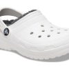Crocs (GS) Classic Lined Clogs «Weiß Grau» 207009-10M