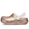 Crocs (GS) Classic Lined Glitter Clogs «Gold Pink» 207462-2UB